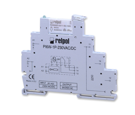 RELPOL PIR6W-1P-230V AC/DC PRZEKAŹNIK INTERFEJSOWY