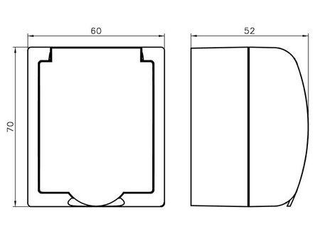Ospel fala GNH-1HZP/00/w Gniazdo pojedyncze z uziemieniem z przesłonami