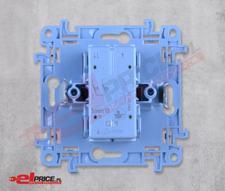 Simon 10 przycisk żaluzjowy biały moduł 10ax czp1.01/11