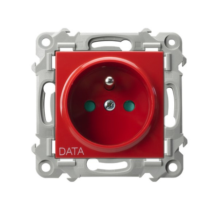 OSPEL SZAFIR GP-1ZZDP/m/00 Gniazdo z uziemieniem DATA z przesłonami