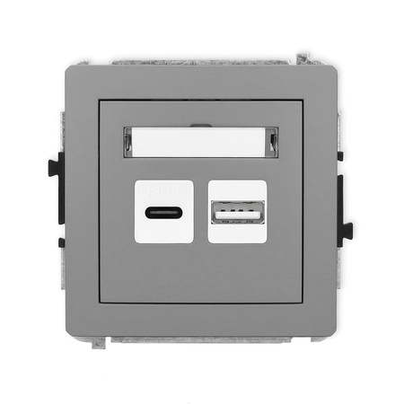 KARLIK DECO 27DCUSB-8  Ładowarka USB podwójna  USB C + USB A