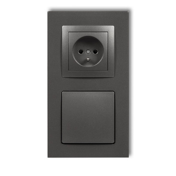 KARLIK DECO 11DGV-2  Gniazdo ssące odkurzacza centralnego z gniazdem pojedynczym z uziemieniem DECOvac