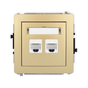 KARLIK DECO 29DGK-8  Gniazdo komputerowe podwójne 2xRJ45