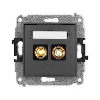 KARLIK MINI 28MGG-4  Gniazdo głośnikowe pojedyńcze (typu banan - czerwony i czarny