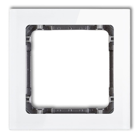 KARLIK DECO 0-11-DRS-1 Ramka uniwersalna pojedyncza- efekt szkła (ramka: biała; spód: grafitowy)