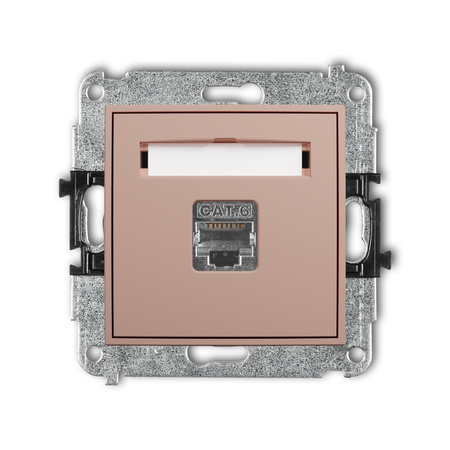KARLIK ICON 62IGK-1e Mechanizm gniazda komputerowego pojedynczego 1xRJ45, kat. 5e, ekranowany, 8-stykowy