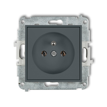 KARLIK ICON 28IGP-1z  Gniazdo pojedyńcze  z uziemieniem 2P+Z (bez przesłon torów prądowych)