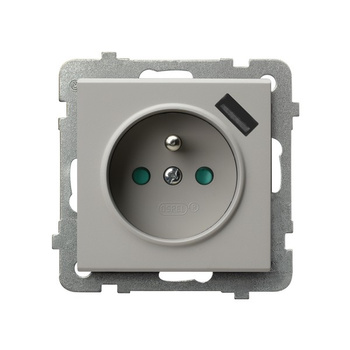 OSPEL SONATA GP-1RZPUSB/m/82 Gniazdo z/u z przesłonami, z ładowarką USB A