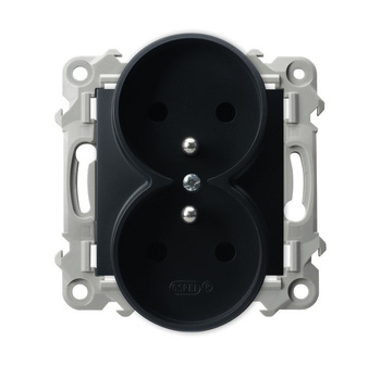 OSPEL SZAFIR GP-2ZRZ/m/33 Gniazdo podwójne z uziemieniem moduł