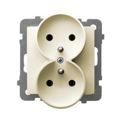 Ospel as Gniazdo podwójne z uziemieniem moduł GP-2GRZ/m/27