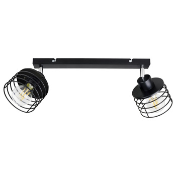 ISLA oprawa ścienno-sufitowa, moc max. 2x60W, E27, czarna, listwa