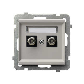 OSPEL SONATA GPA-2RF/m/82 Gniazdo antenowe typu F podwójne kaszmir