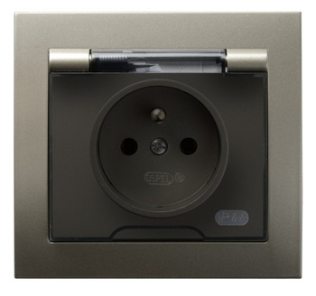 OSPEL KIER GPH-1WZ/45/d Gniazdo bryzgoszczelne z uziemieniem IP-44