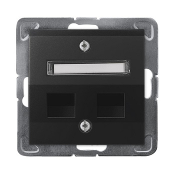 OSPEL IMPRESJA GPK-2YS/p/33 Obudowa gniazda podwójnego Keystone skośna