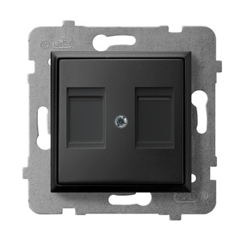 Ospel aria GPK-2UP/p/33 Obudowa gniazda podwójnego z przesłoną typu Keystone prosta