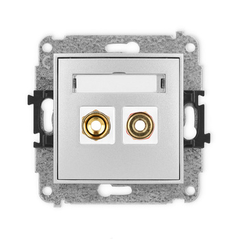 KARLIK ICON 7IGG-4  Gniazdo głośnikowe pojedyńcze (typu banan - czerwony i czarny