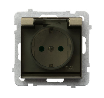 OSPEL SONATA GPH-1RSP/m/39/d Gniazdo bryzgoszczelne schuko IP przesłony