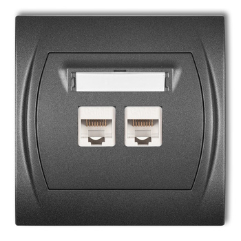 KARLIK LOGO 11LGK-2   Gniazdo komputerowe podwójne 1xRJ45