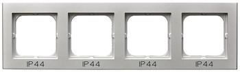 OSPEL SONATA RH-4R/38 Ramka poczwórna do łączników IP-44 srebro