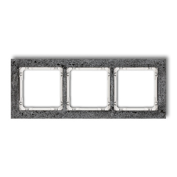 KARLIK DECO 11-0-DRB-3 Ramka uniwersalna potrójna - beton (ramka: antracytowa; spód: biały)