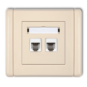 KARLIK FLEXI 1FGT-2  Gniazdo telefoniczne podwójne 2xRJ11