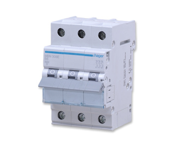 HAGER MBN306E MCB Wyłącznik nadprądowy Icn=6000A 3P B 6A