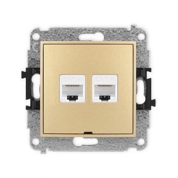 KARLIK ICON 29IGKBO-4  Gniazdo komputerowe podwójne 2xRJ45