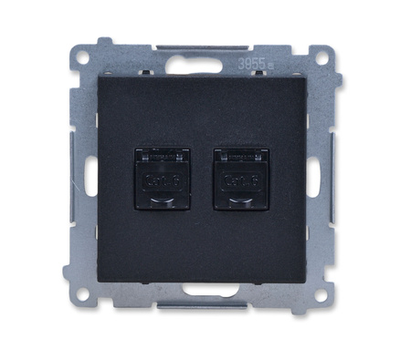 Kontakt Simon 55 t62.01/149 gniazdo komputerowe podwójne rj45 kat. 6e