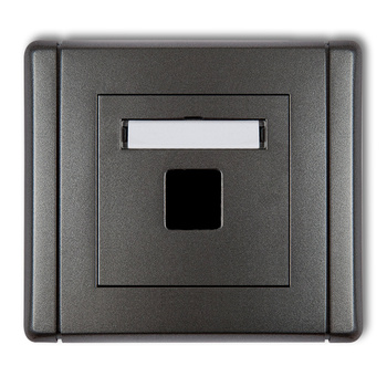 KARLIK FLEXI 11FGM-1P  Gniazdo multimedialne pojedyncze bez modułu (standard Keystone)