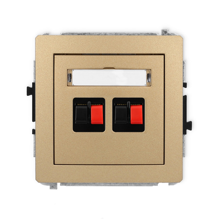 KARLIK DECO 8DGG-2 Gniazdo głośnikowe podwójne