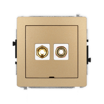 KARLIK DECO 8DGGBO-4  Gniazdo głośnikowe pojedyńcze