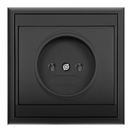 Gniazdo pojedyncze p/t 2P Luna, 16A, 250V, PT-15L, czarny