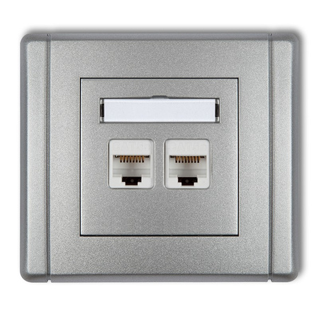 KARLIK FLEXI 7FGK-6 Gniazdo komputerowe podwójne 2xRJ45