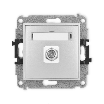 KARLIK MINI 7MGF-1  Gniazdo antenowe pojedyńcze  typu F (SAT) niklowany