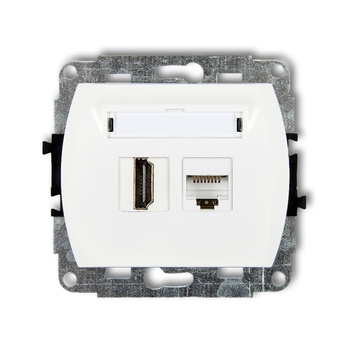 KARLIK TREND GHK  Gniazdo pojedyńcze  HDMI 2.0 + gniazda komp. poj. 1xRJ45