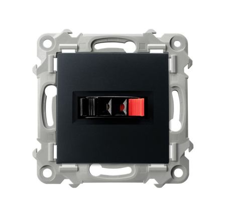 OSPEL SZAFIR GG-1Z/m/33 Gniazdo głośnikowe pojedyncze czarny