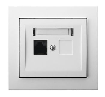 OSPEL KIER GPK-1W/K/00 Gniazdo komputerowe pojedyncze kat. 5e MMC biały