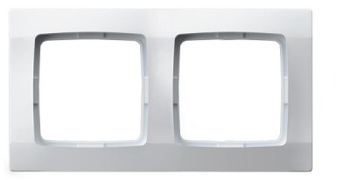 OSPEL Karo Ramka podwójna biała R-2S/00