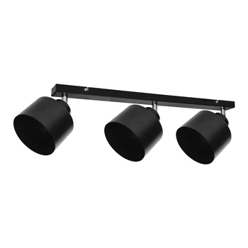 LISA oprawa ścienno-sufitowa, moc max. 3x60W, E27, czarna, listwa