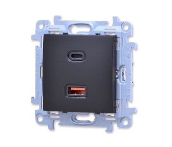 Kontakt Simon 10 cec2caq.01/49 Ładowarka USB C+A 30W 3,0A