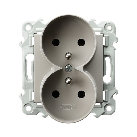 OSPEL SZAFIR GP-2ZRZ/m/83 Gniazdo podwójne z uziemieniem moduł 