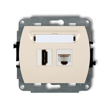 KARLIK TREND 1GHK  Gniazdo pojedyńcze  HDMI 2.0 + gniazda komp. poj. 1xRJ45