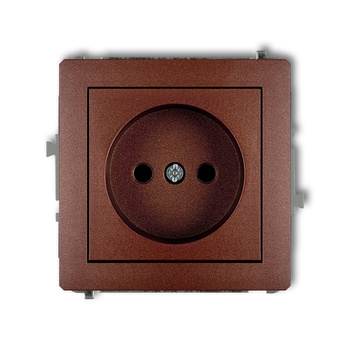 KARLIK DECO 9DGP-1p  Gniazdo pojedyńcze  bez uziemienia 2P (przesłony torów prądowych)