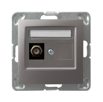 Ospel impresja GPA-1YF/m/23 Gniazdo antenowe typu F pojedyncze tytan