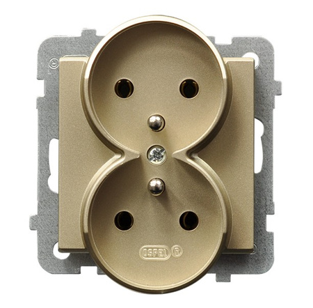 OSPEL SONATA GP-2RRZ/m/39 Gniazdo podwójne z uziemieniem moduł