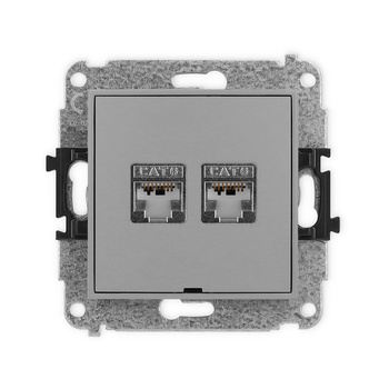 KARLIK MINI 27MGKBO-6  Gniazdo komputerowe podwójne 2xRJ45