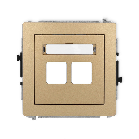KARLIK DECO 8DGM-2P  Gniazdo multimedialne podwójnego bez modułu (standard Keystone)