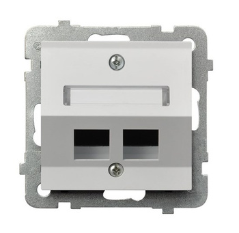 Ospel as GPK-2GS/p/00 Obudowa gniazda podwójnego typu Keystone skośna