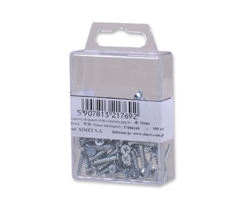 SIMET W16 37086160 Wkręt osprzętowy do puszek elektroinst. pak. 100 szt.