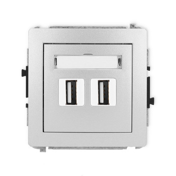 KARLIK DECO 7DGUSB-2  Gniazdo podwójne 2xUSB A-A 2.0